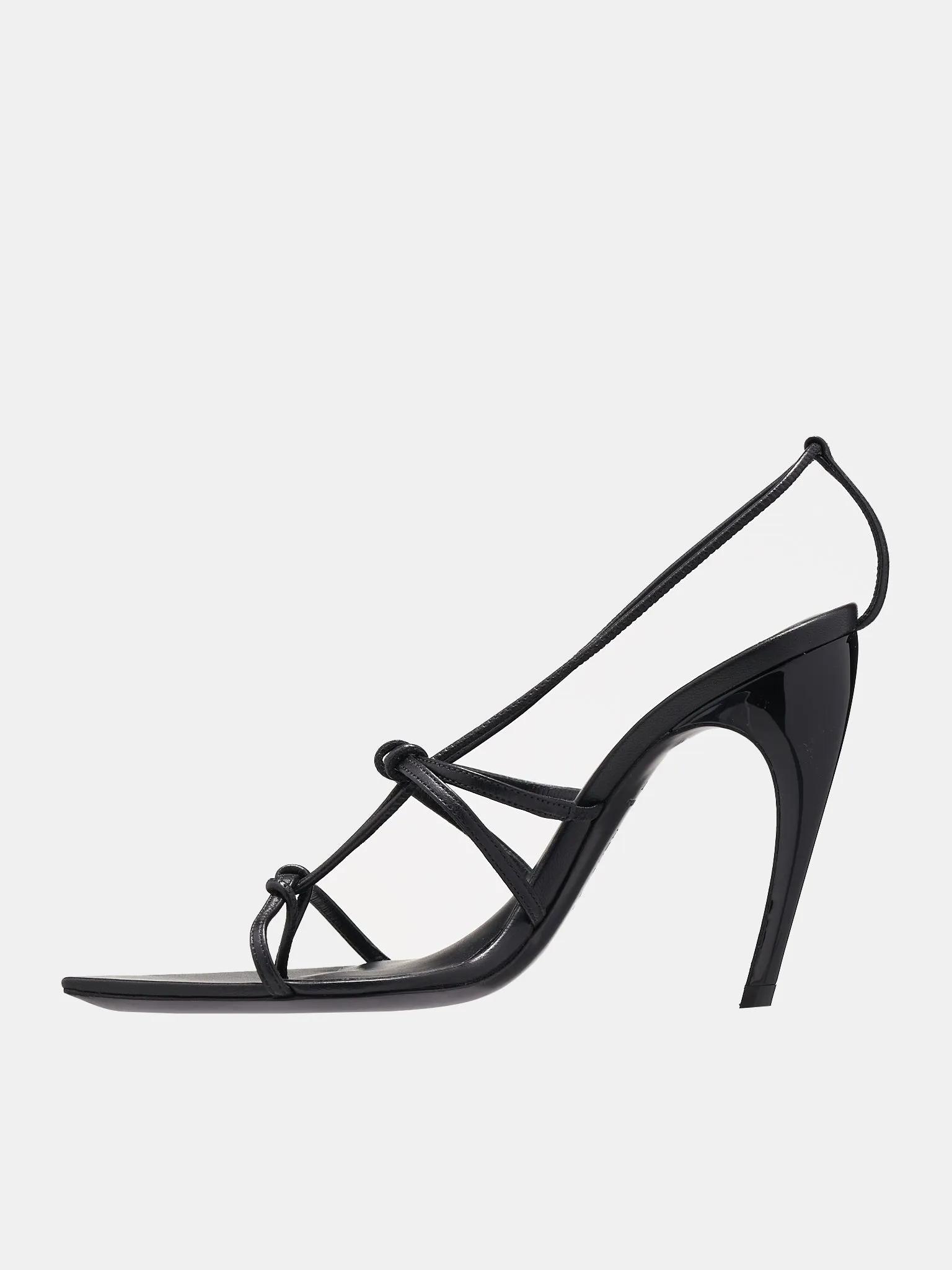 Leather Heeled Sandals (PCW42040-BLACK)