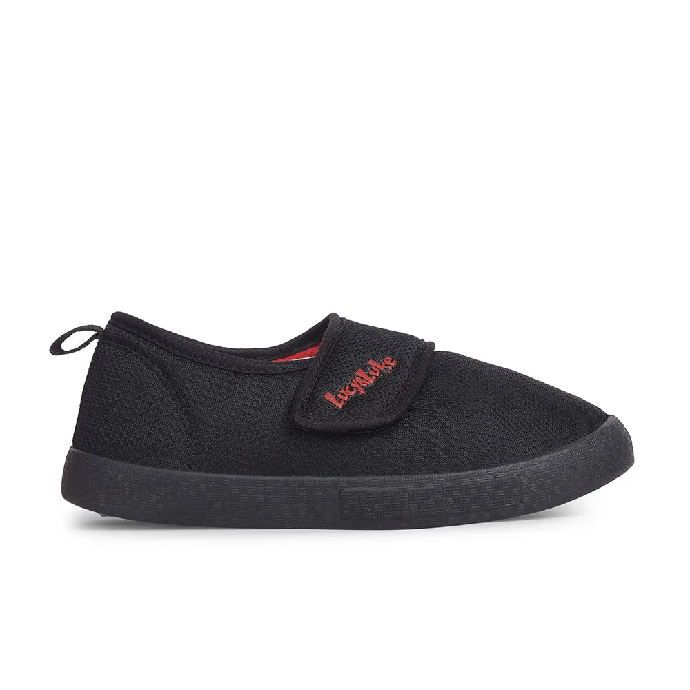 Lucy & Luke Casual Black Non Lacing Shoes For Kids BASTIAN82E By Liberty