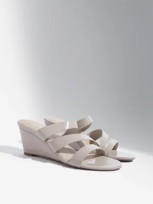 LUNA BLU Taupe Multi-Strap Heel Sandals