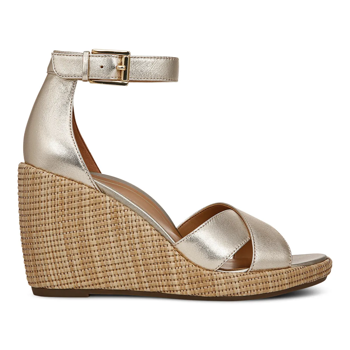 Marina Wedge Sandal Metallic