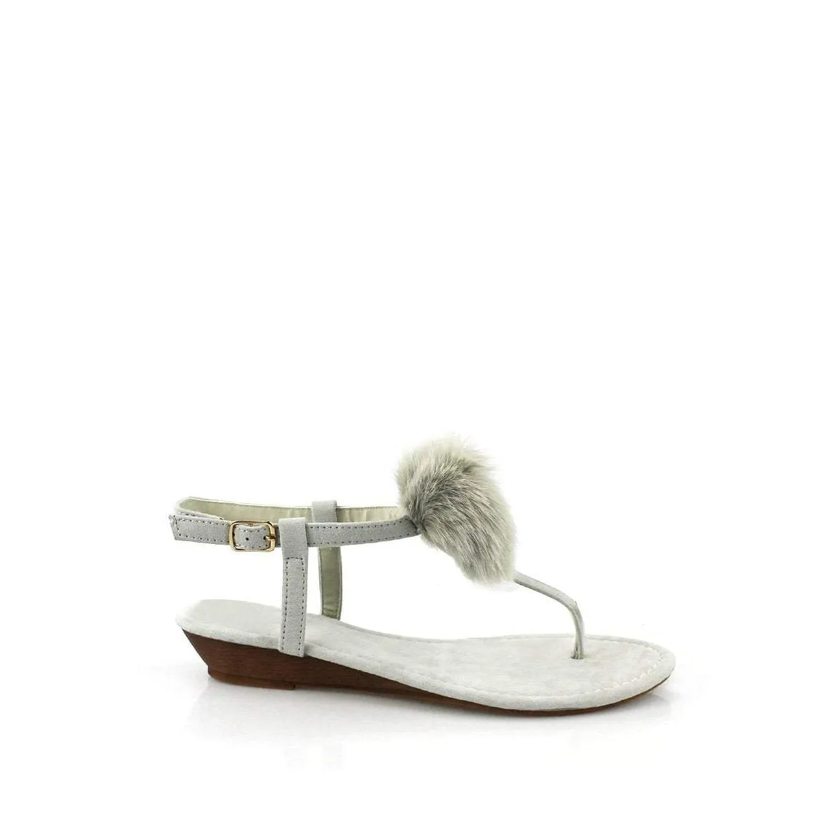 MELISSA Pom Pom Toepost Low Wedge Sandal