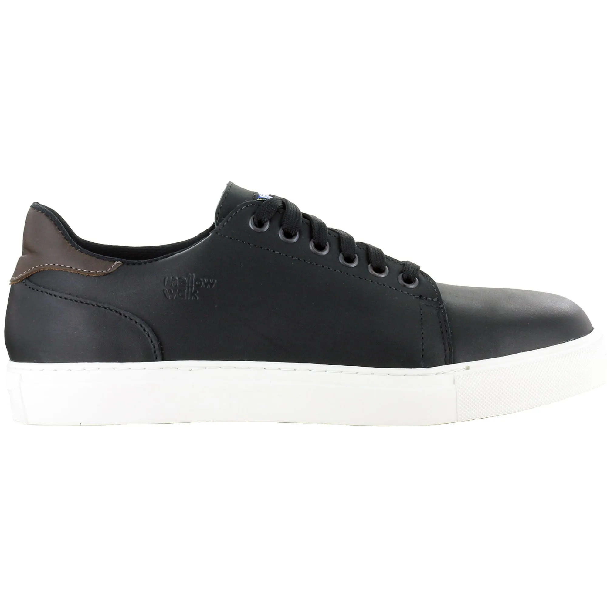 Mellow Walk Owen Mens Black Leather Sneaker Shoes