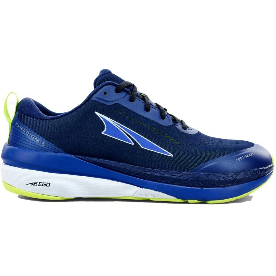 Men's Altra Paradigm 5, Blue/Lime, 10.5 D Medium