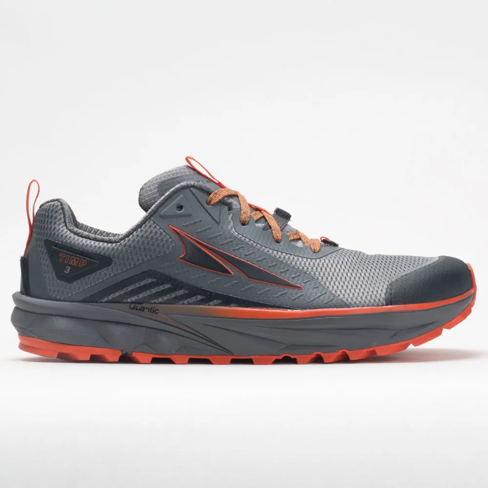 Men's Altra Timp 3, Gray/Orange, 9.5 D Medium