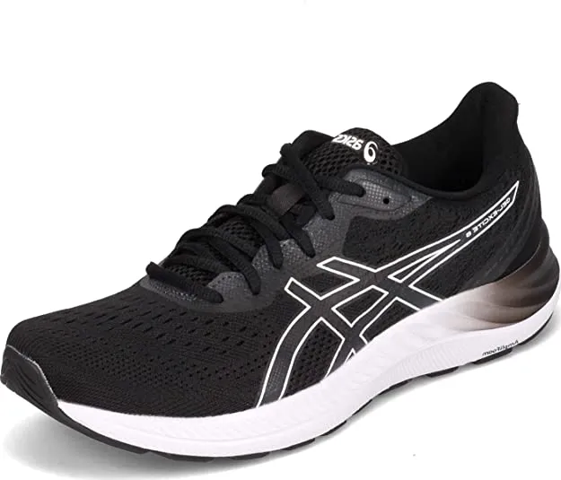 Men's Asics Gel-Excite 8, Black/White, 9.5 D Medium