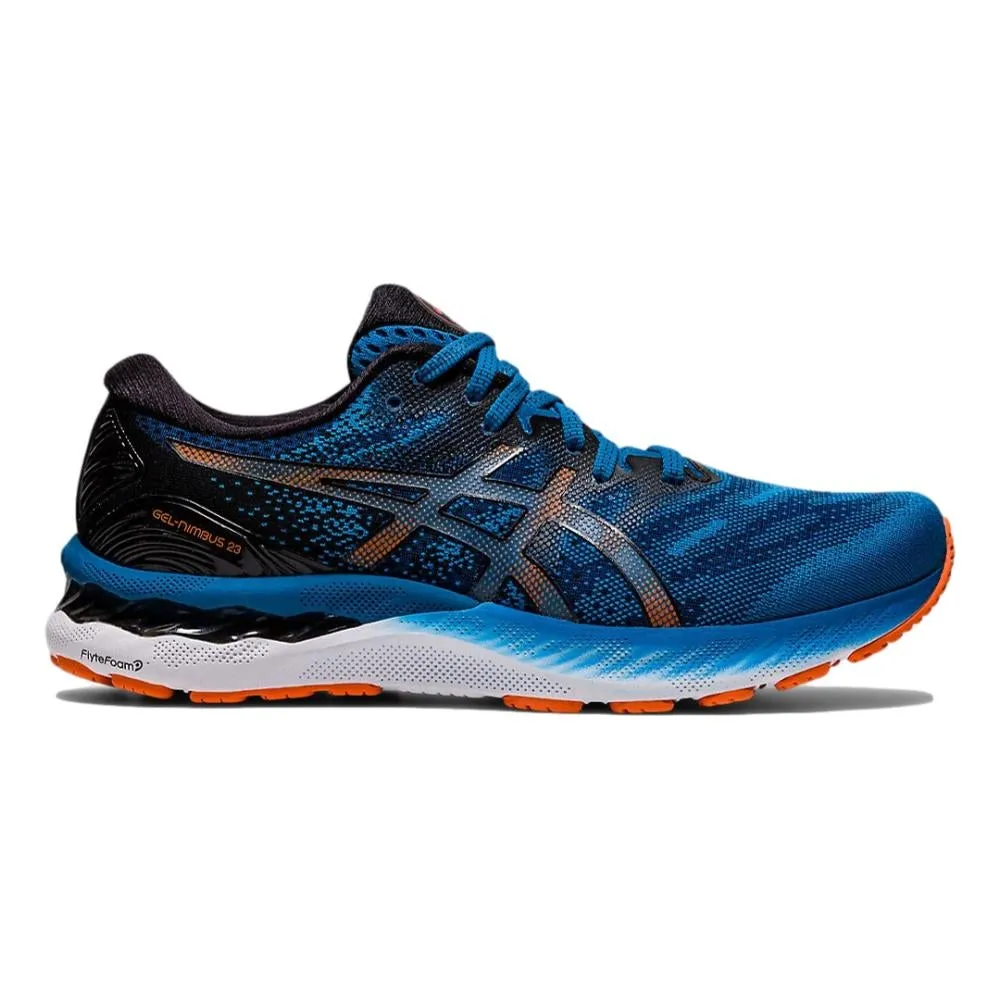 Men's Asics Gel-Nimbus 23, Blue/Black, 9.5 D Medium