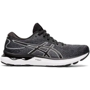 Men's Asics Gel-Nimbus 24, Black/White, 8.5 2E Wide