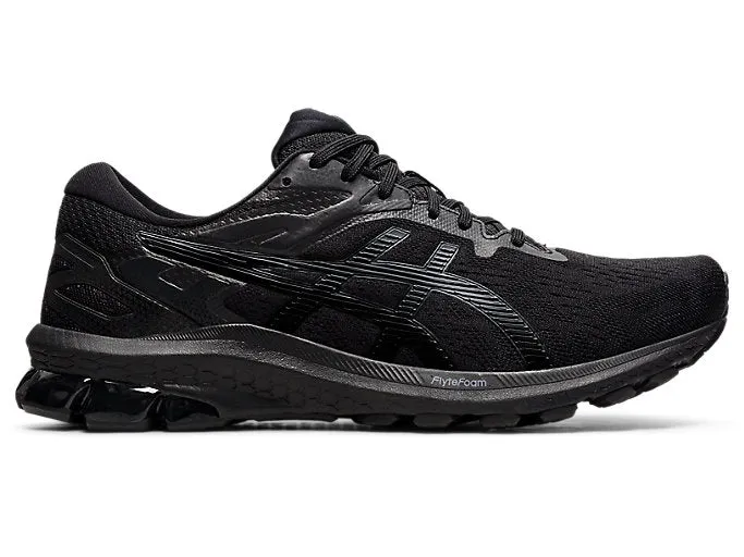 Men's Asics GT-1000 10, Black/Black, 9 D Medium