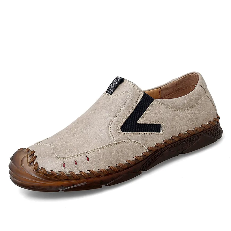 Men's Handmade Leather Loafers Breathable Casual Shoes Comfortable Soft inner Sole | 90555