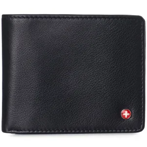 Men's Leather RFID Bifold Wallet 2 ID Windows & Divided Bill Section