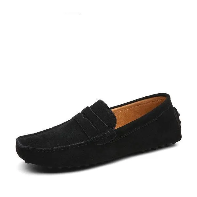 Men's penny loafers soft casual driving shoes daily slip on flats