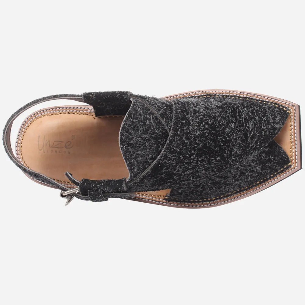 Mens "ATIQ" Leather Flat Peshawari Sandals