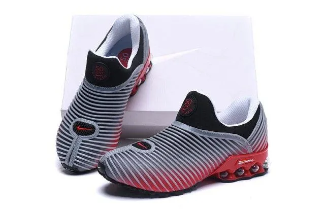 N A M Plus v 50 Cent Shox Grey Red Black Shox Nz Mens Athletic Running Shoes Trainers