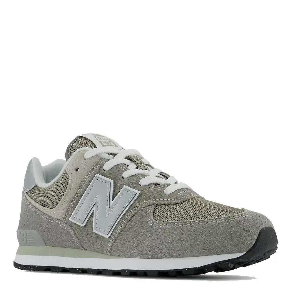 New Balance Youth 574 in Grey with White