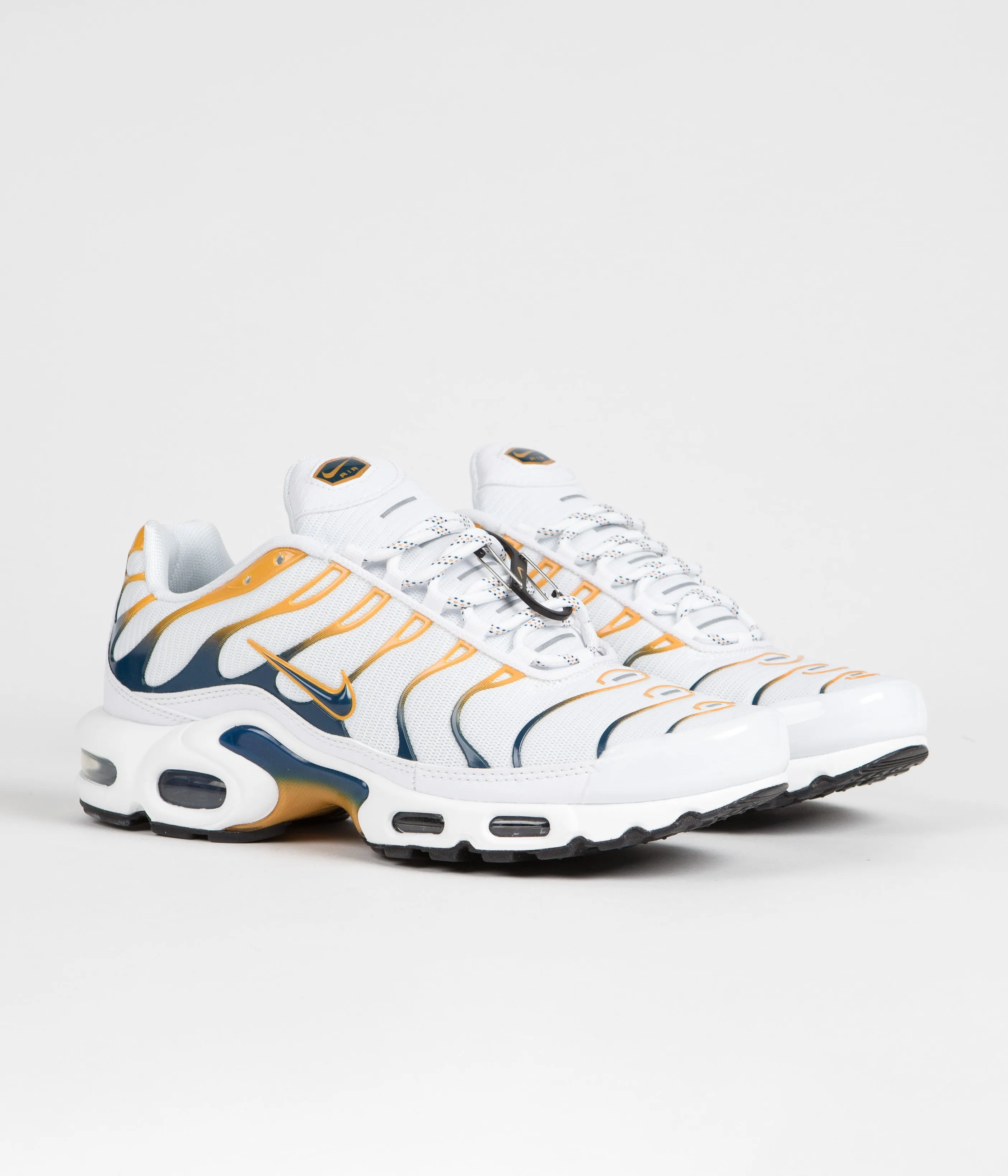 Nike Air Max Plus Shoes - White / Marina - Kumquat - Black