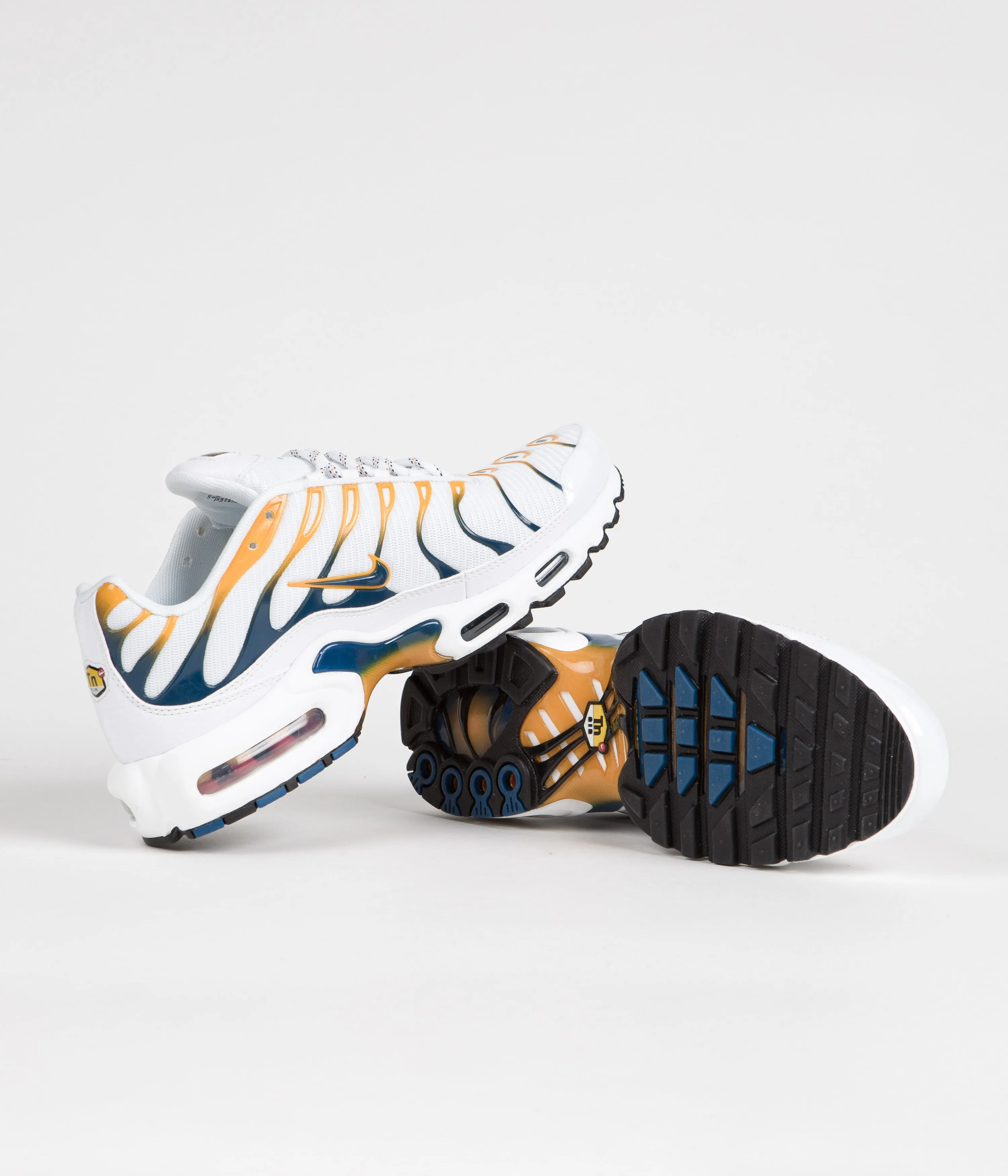 Nike Air Max Plus Shoes - White / Marina - Kumquat - Black