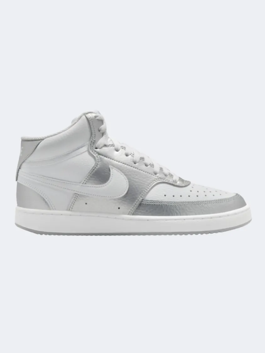 Nike Court Vision Women Lifestyle Sneakers White/Metal Silver