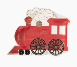 North Pole Express Train Diecut Plates