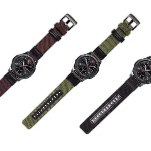 Nylon and Leather Watch Straps Compatible with Timex 20mm Range