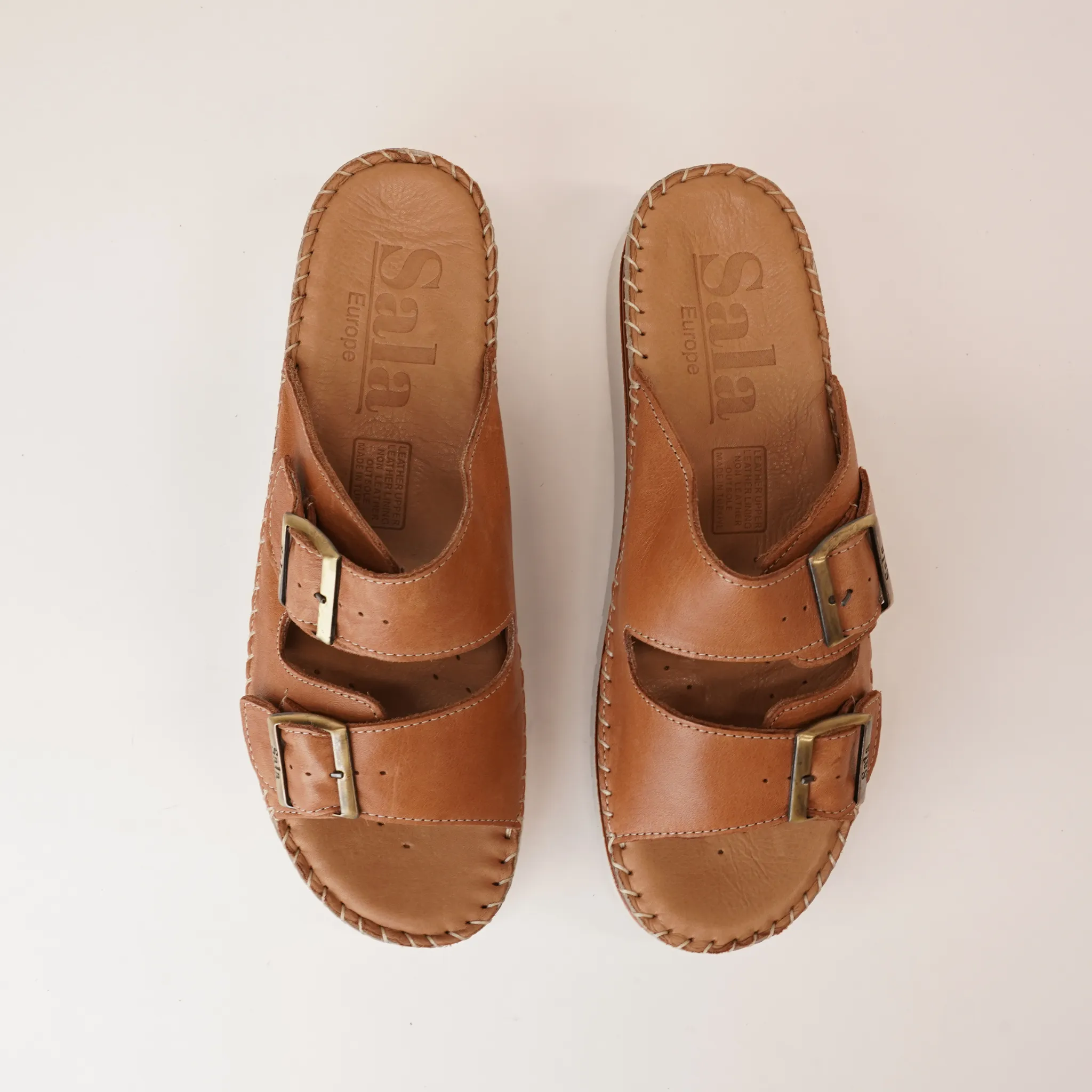 Oasis Coconut Leather Slides