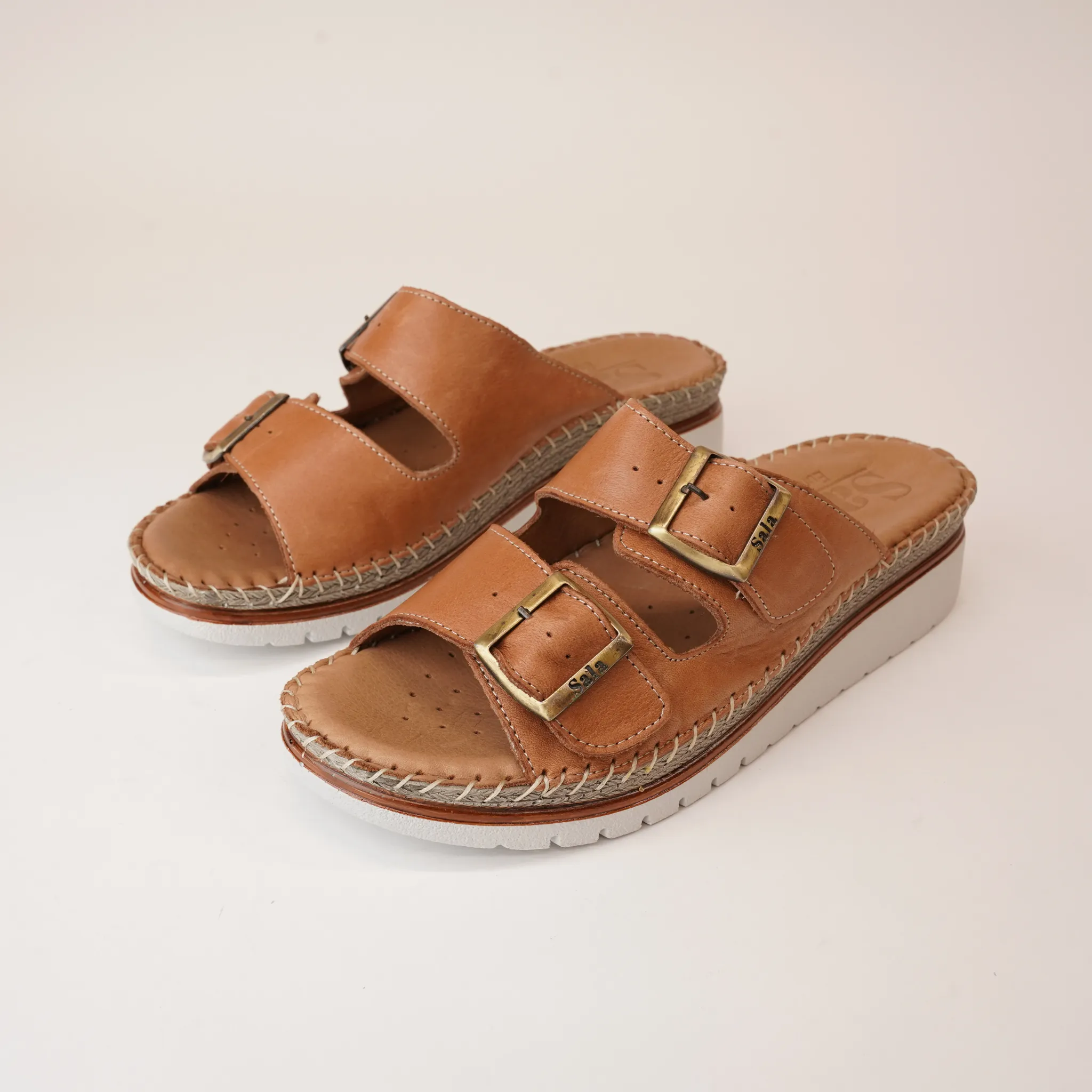 Oasis Coconut Leather Slides