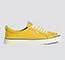 OCA Low Stripe Spice Yellow Canvas Contrast Thread Sneaker Men