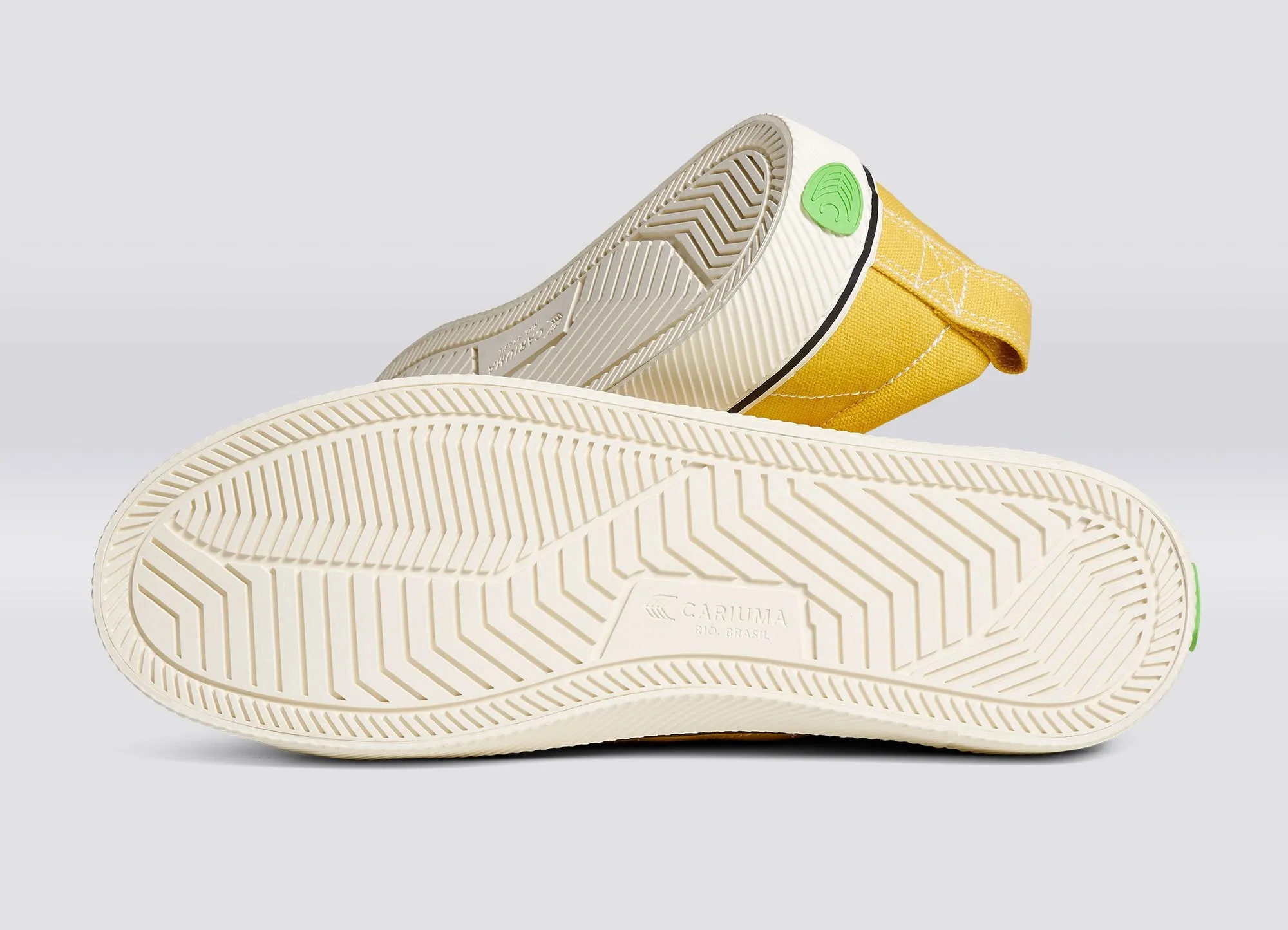 OCA Low Stripe Spice Yellow Canvas Contrast Thread Sneaker Men