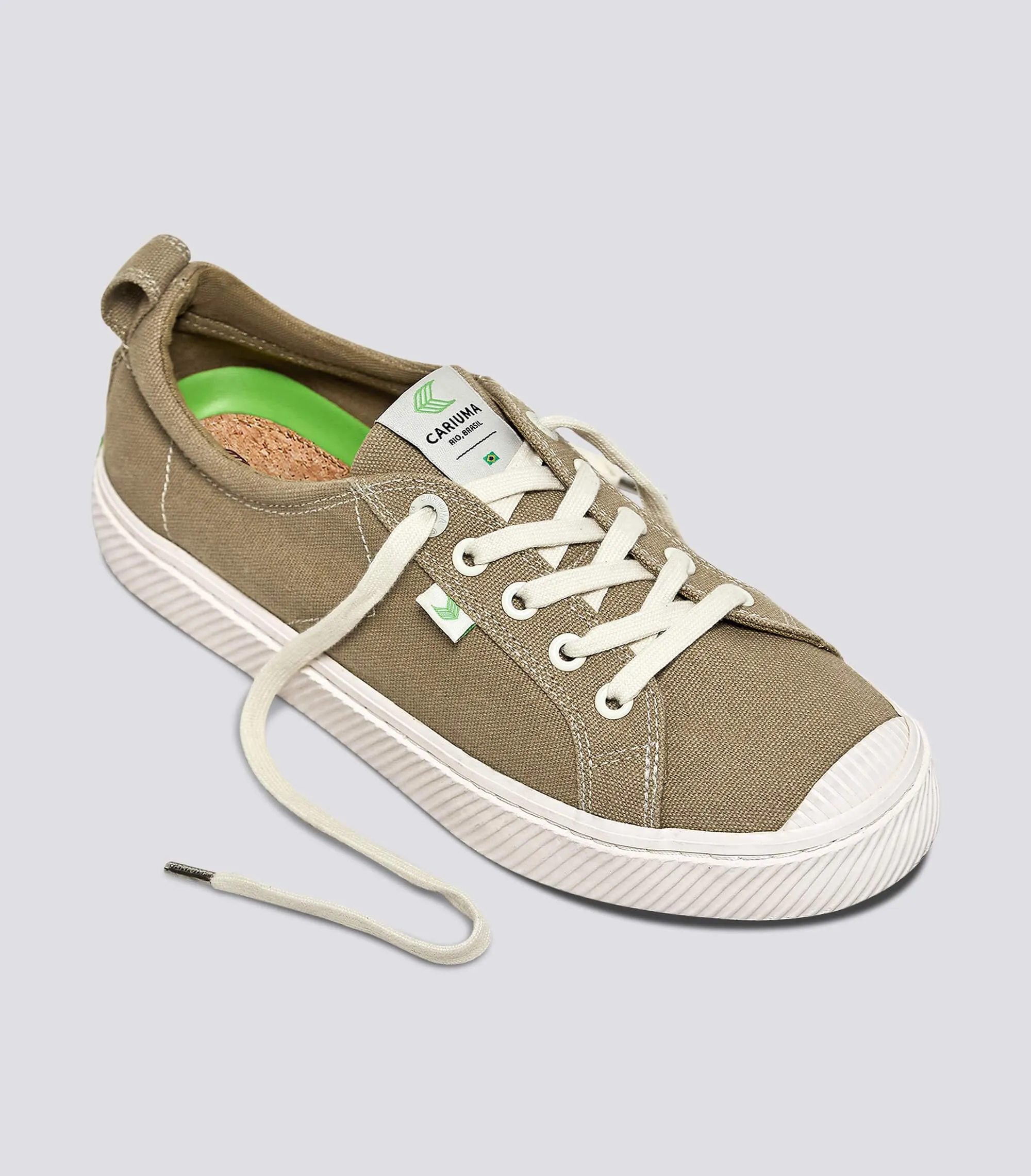 OCA Low Washed Burn Sand Canvas Contrast Thread Sneaker Men