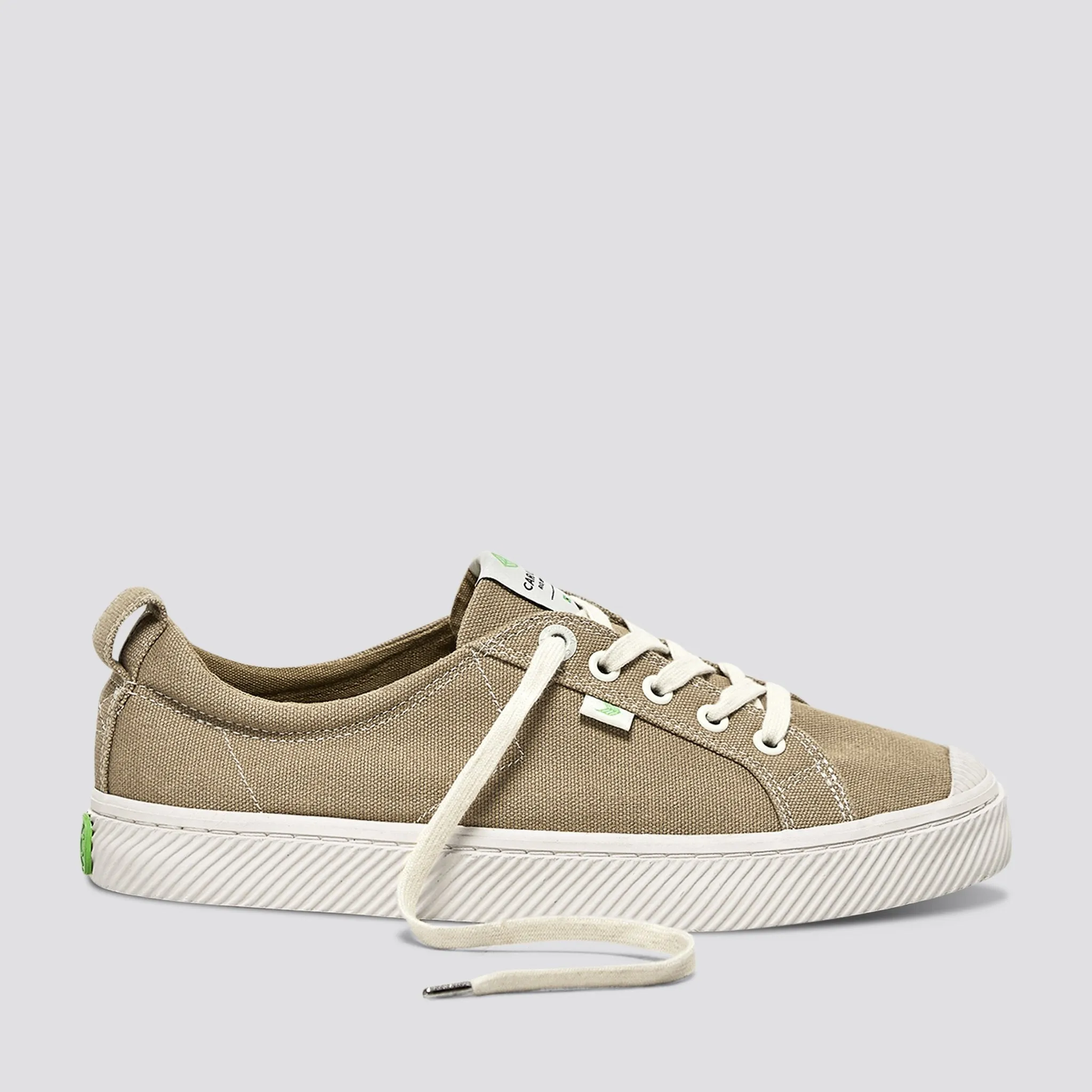 OCA Low Washed Burn Sand Canvas Contrast Thread Sneaker Men