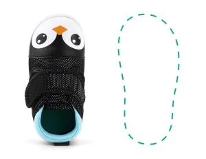 Penguin Single Squeaky Toddler Shoes | Sparkly Black