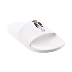 Polo Ralph Lauren Bear Print Men's Slides White