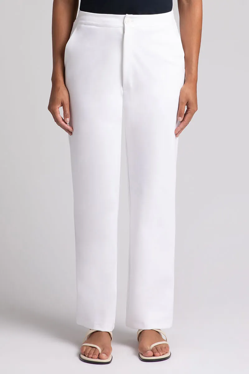 Ponte Expedition Stovepipe Trouser | White