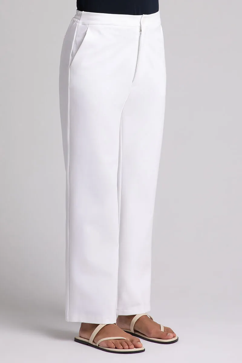 Ponte Expedition Stovepipe Trouser | White