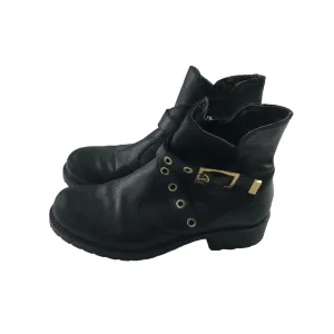 Primigi boots shoe size 5 black leather ankle boots with buckle details