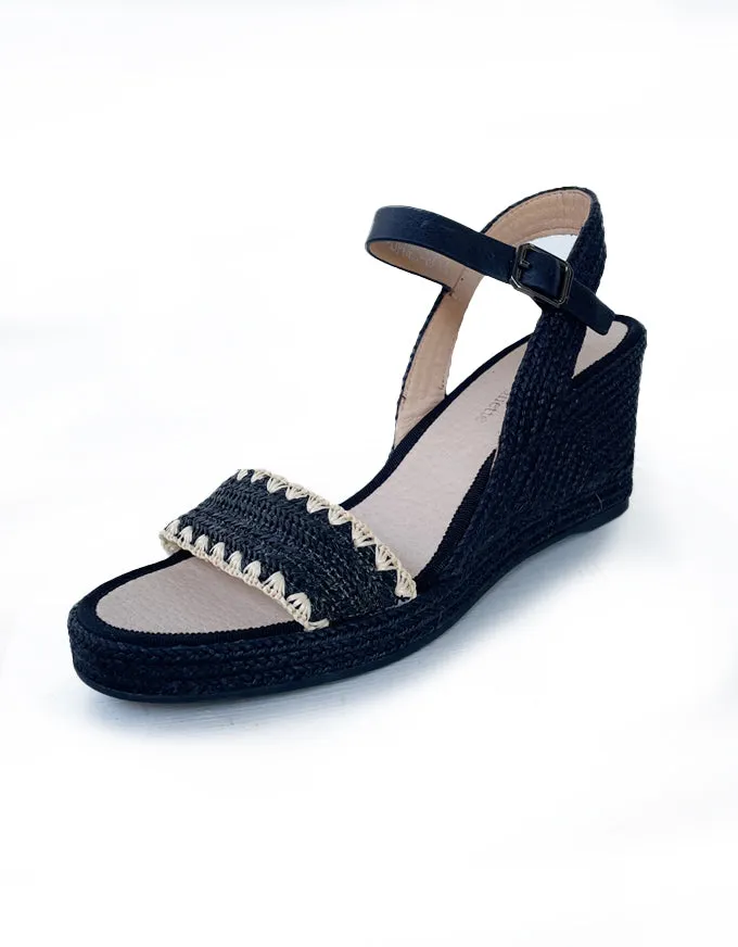 Prophet Wedges Black Raffia