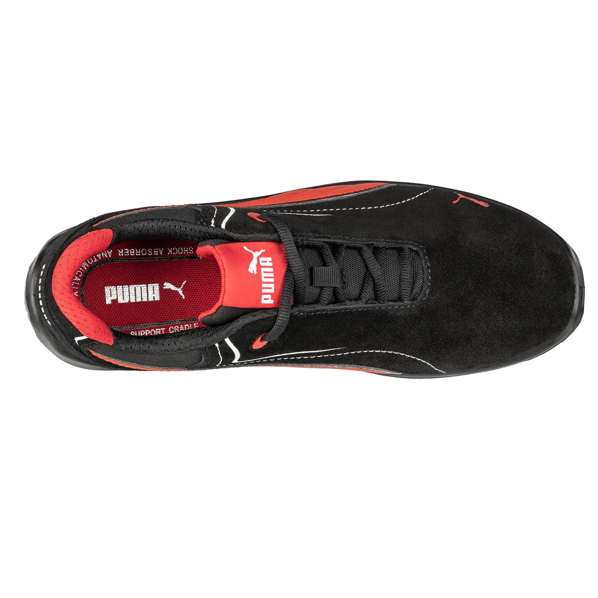 Puma Men's 643445 Touring Black Suede Low Composite Safety Toe Metal Free Work Shoes