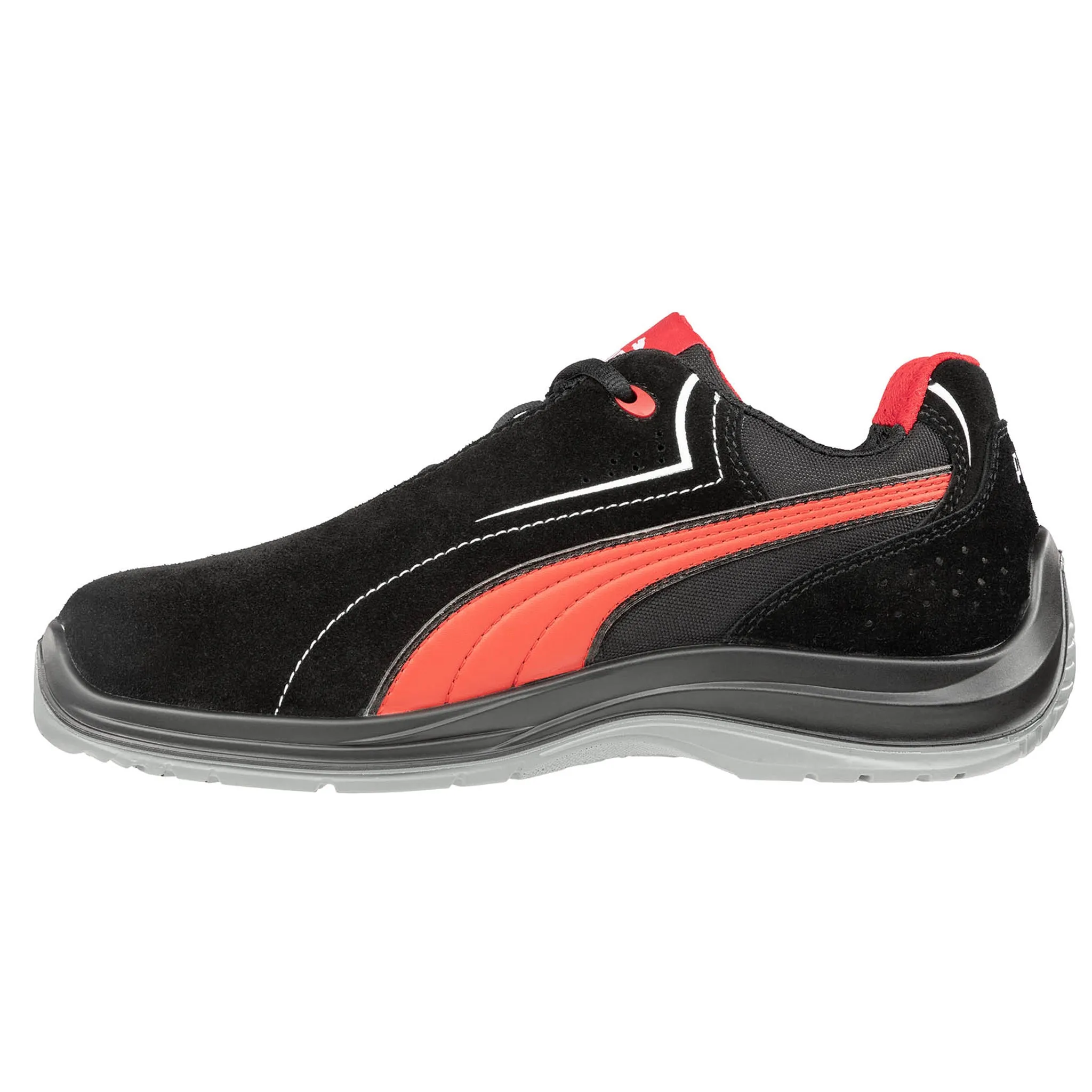 Puma Men's 643445 Touring Black Suede Low Composite Safety Toe Metal Free Work Shoes