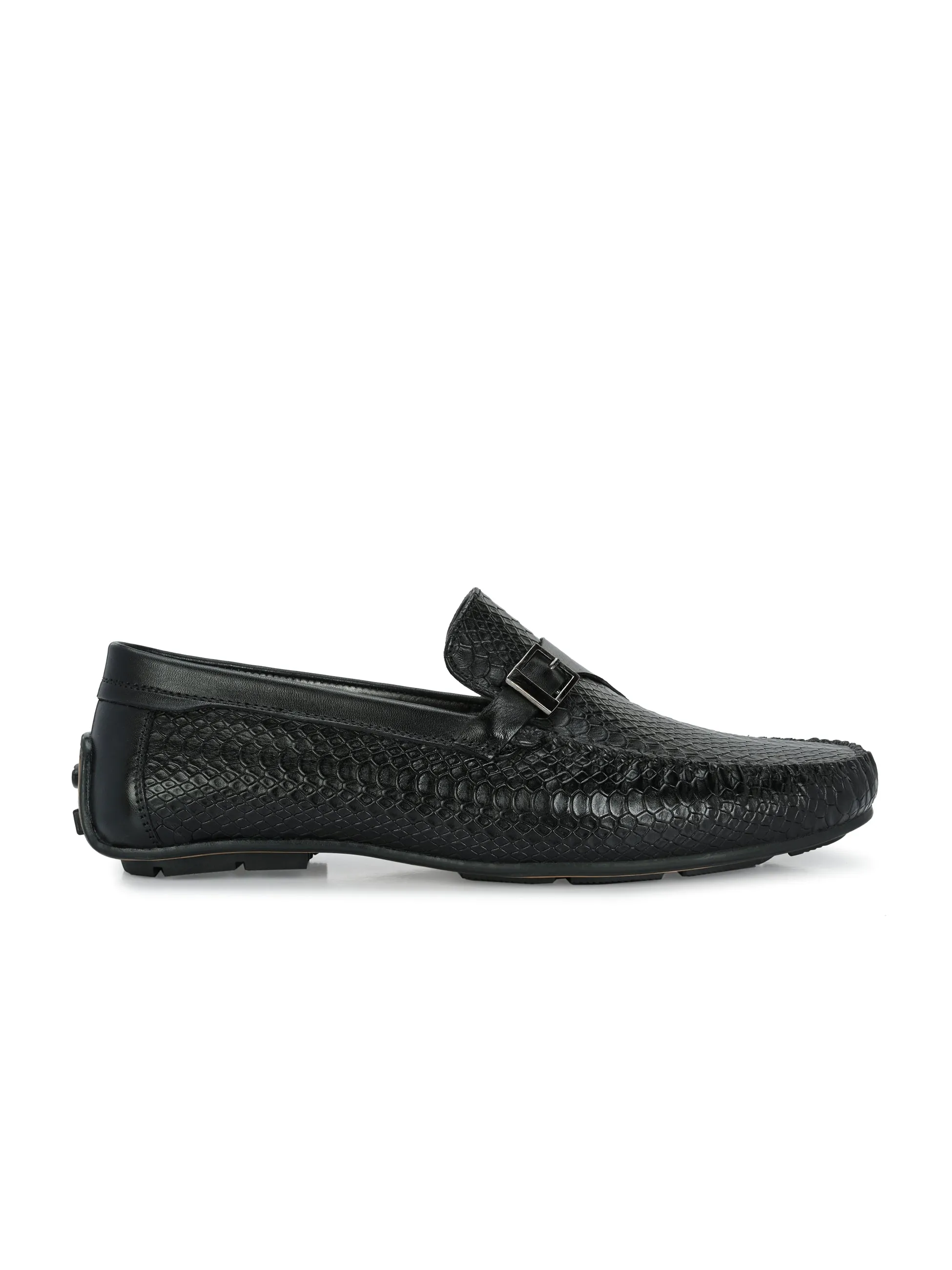 Quinn Black Driving Loafers