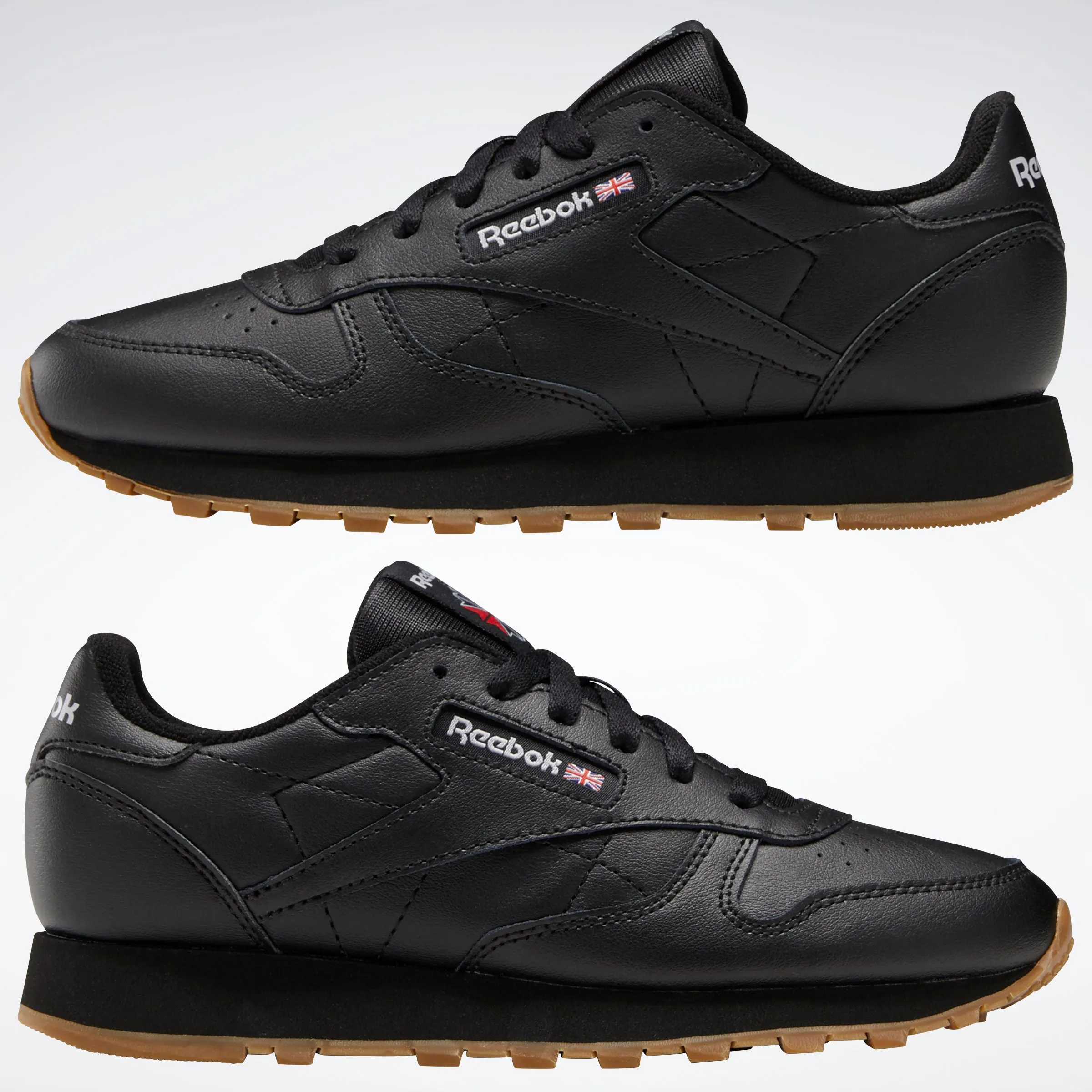 Reebok Footwear Kids Classic Leather Shoes Junior Cblack/Cblack/Rbkg02