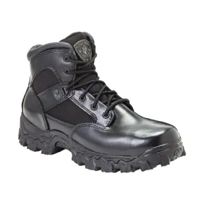 Rocky Mens Black Leather Alphaforce Composite Toe Waterproof Duty Boots