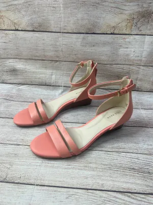 Sandals Heels Wedge By Cole-haan In Coral, Size: 8