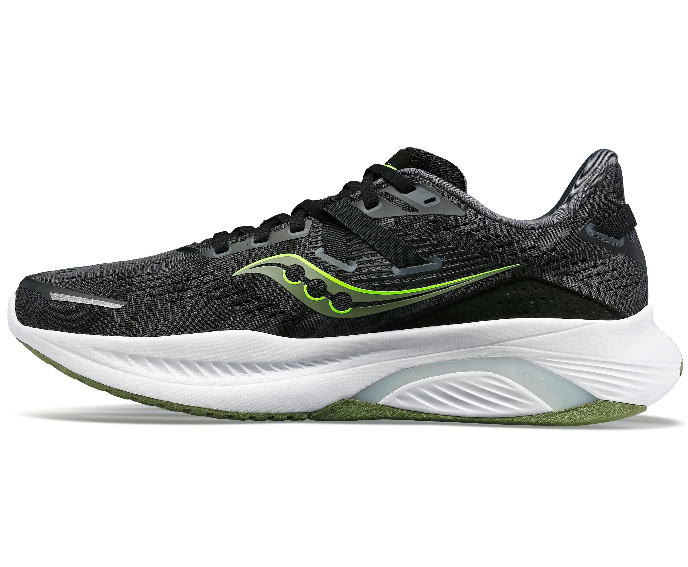 Saucony Men's Guide 16 Running Shoes Black/Glade