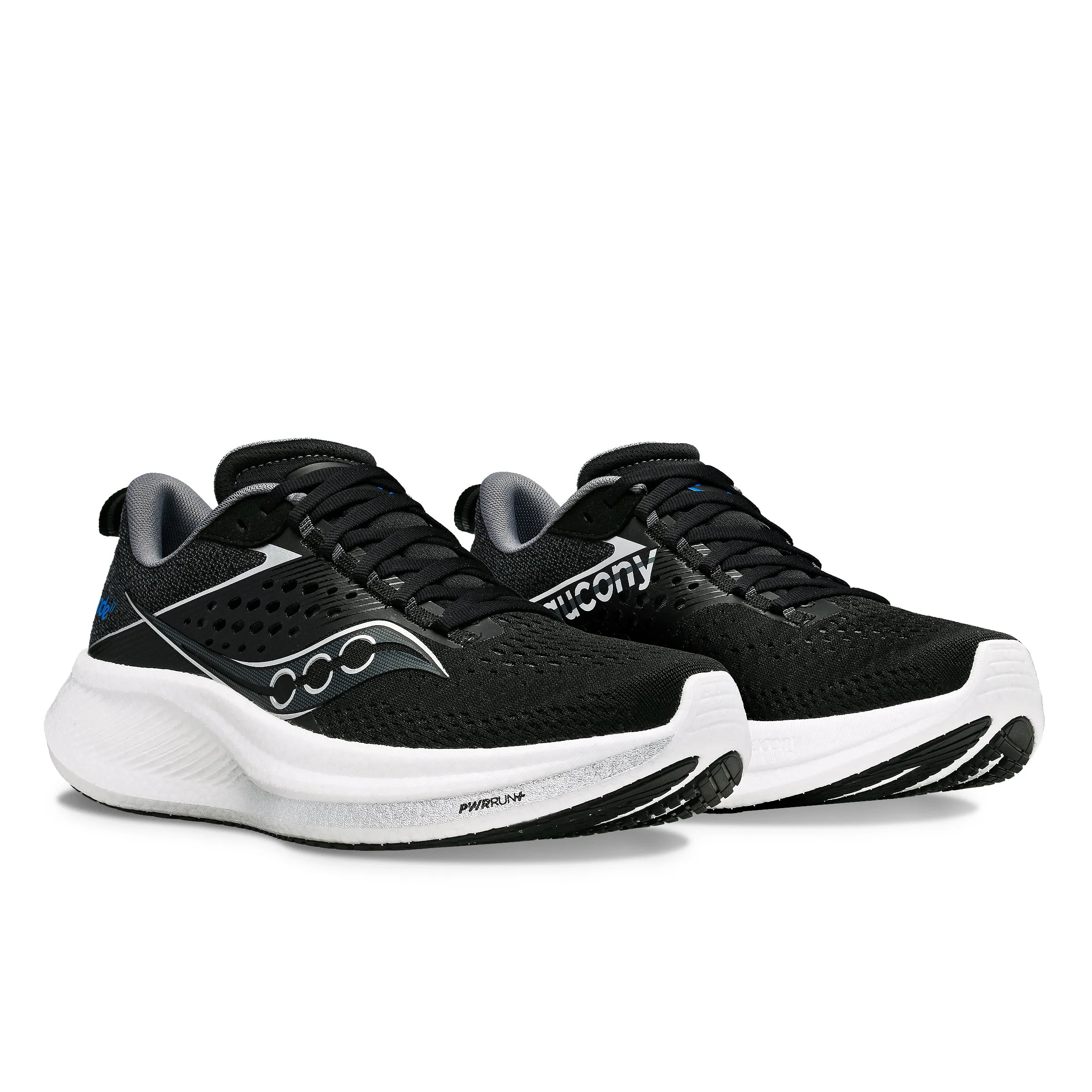 Saucony Men's Ride 17 Running Shoes Black/White