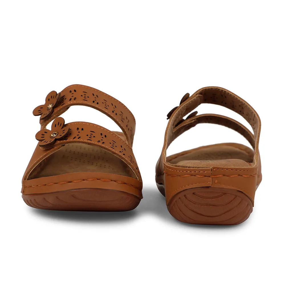 Senorita Casual Tan Slipper For Women S624-07 By Liberty