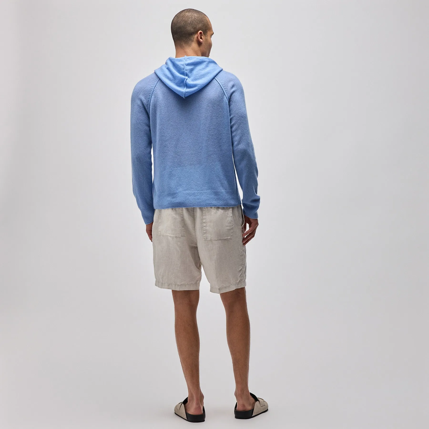 Soft Featherweight Cashmere Hoodie - Coast