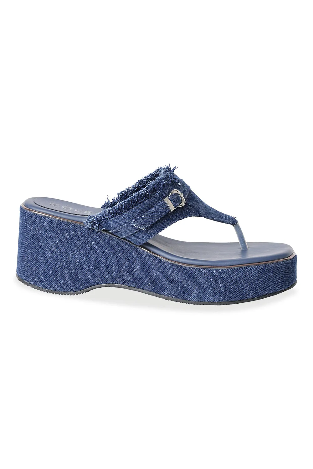 SOLES Denim Wedge Heels