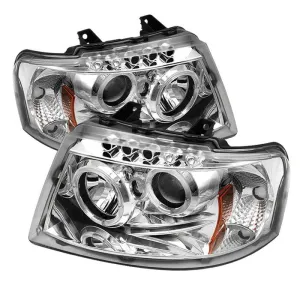 Spyder Ford Expedition 03-06 Halo Pro Headlights Chrome