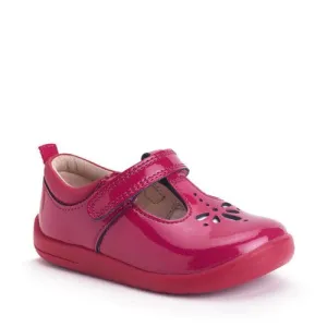 Start-Rite: Puzzle Cherry Red Patent T-Bar Girl's Shoes