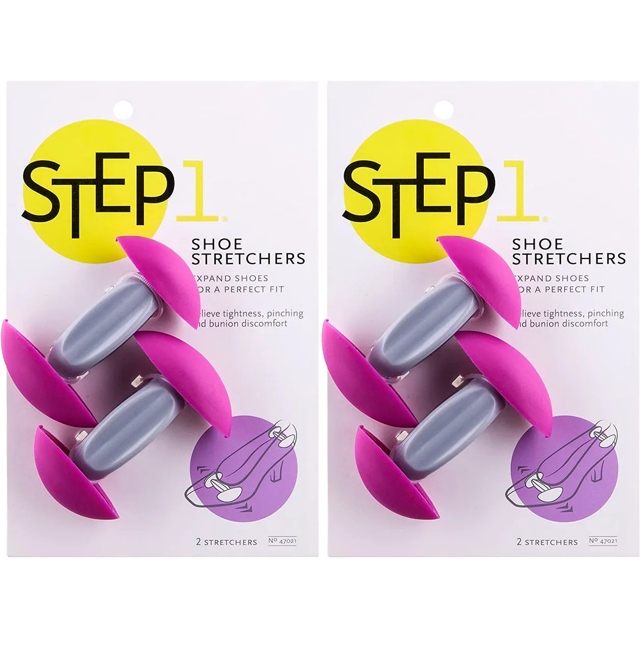 STEP 1 Shoe Stretchers, 1 Pair, Relieve Callus, Corn, Hammertoe, & Bunion Discomfort