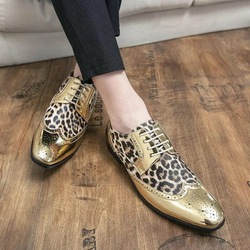 Stylish Silver Patent Leopard Print Shoes for a Bold Look